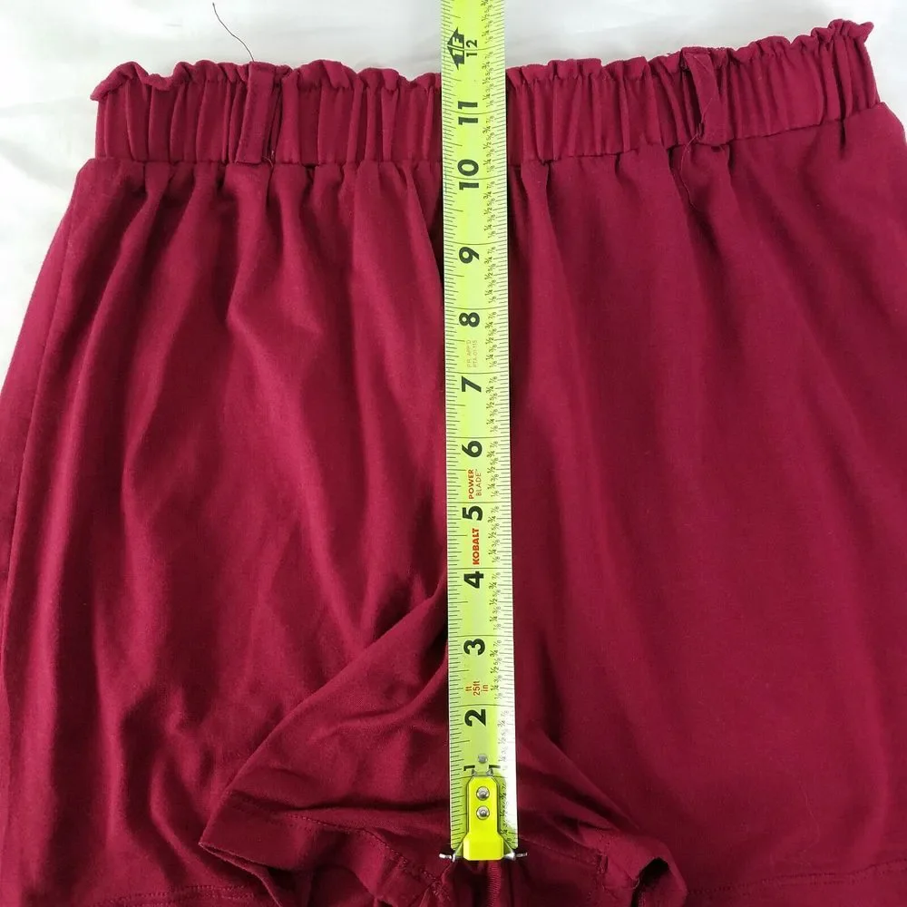 Love Fit Shorts Womens 24 Red High Rise Casual Pull On Stretch Waist by‎ Galit